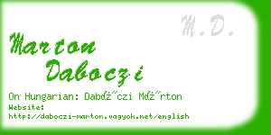 marton daboczi business card